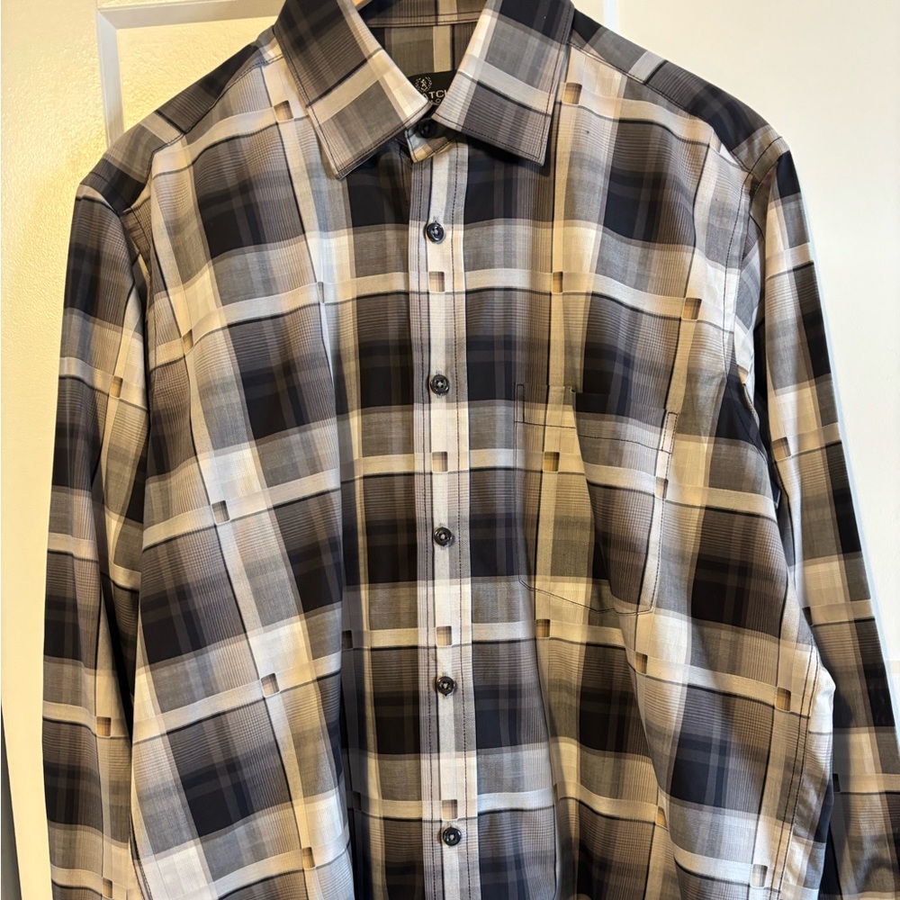 Bugatchi check UOMO dress shirt size L